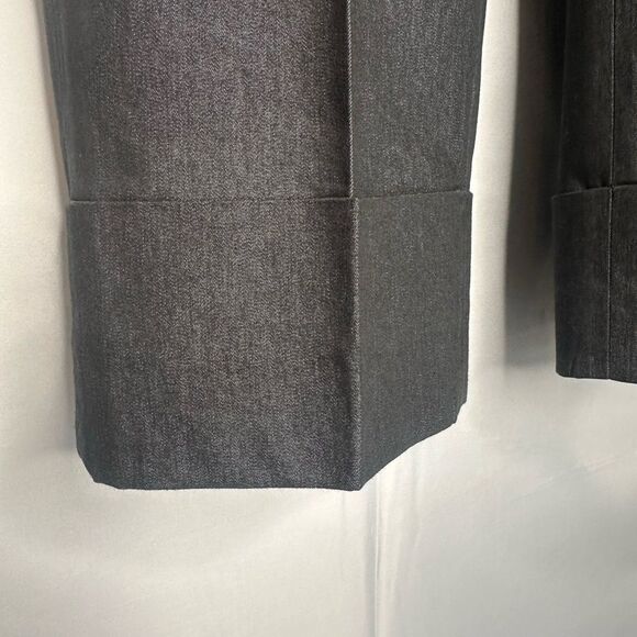 Classics Entier Women's Dark Gray Crop Wide Leg Cuffed Pants Size 4 - Picture 4 of 8